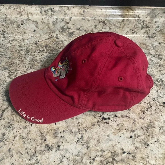 Life is Good Kids Adjustable Pink Unicorn Hat - Picture 3 of 8